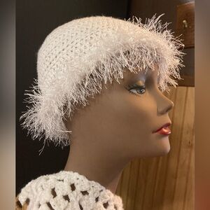 fringe trimmed beanie